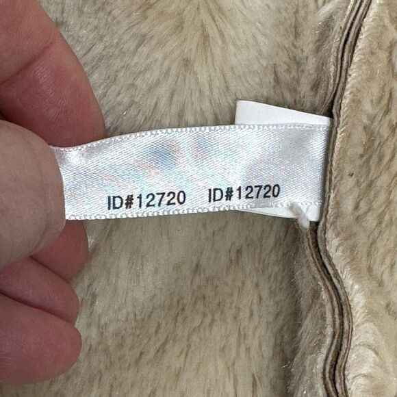 Express vintage Y2K brown leather faux fur lined zip up jacket size 8 - Picture 13 of 13